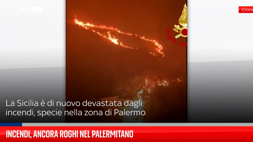 Incendi, ancora roghi nel Palermitano