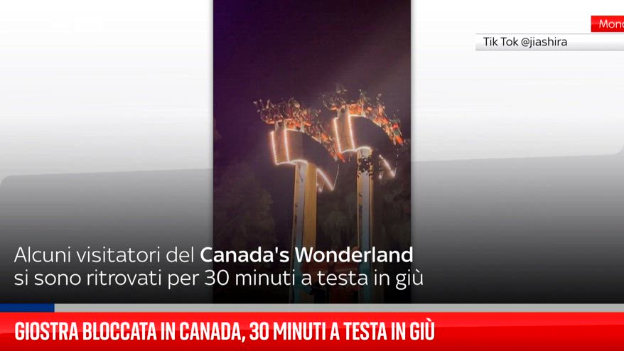 Giostra bloccata in Canada, 30 minuti a testa in gi�