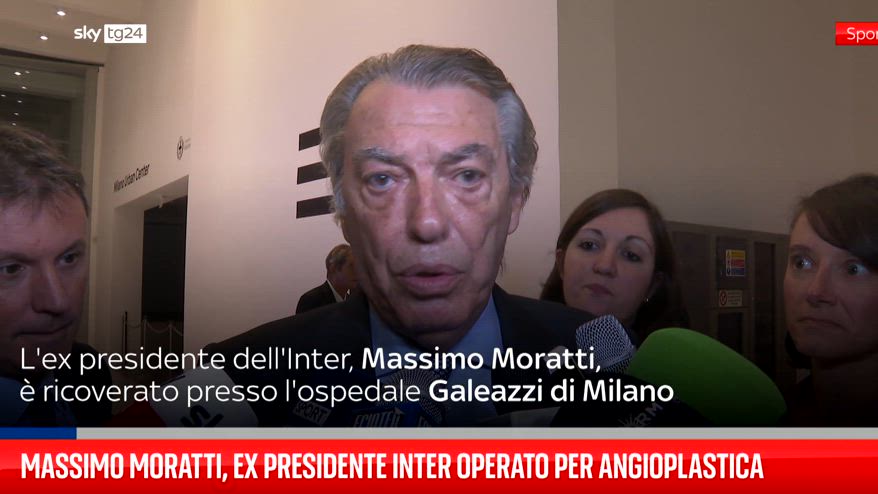 Massimo Moratti, l'ex presidente dell'Inter operato per angioplastica