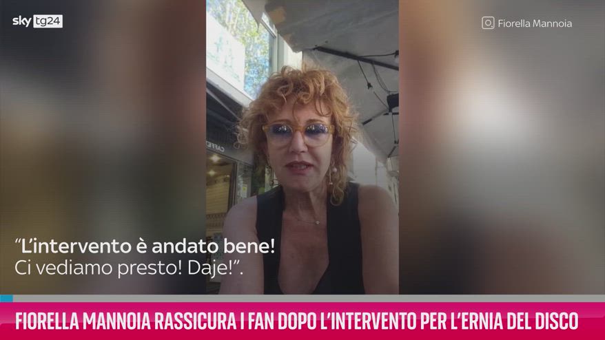 VIDEO Fiorella Mannoia rassicura i fan dopo l'intervento