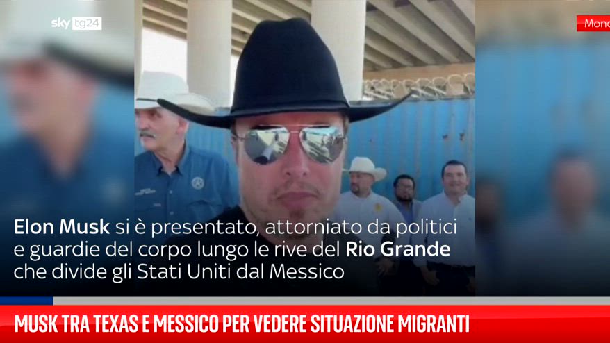 Elon Musk al confine tra Texas e Messico per vedere situazione migranti. Video