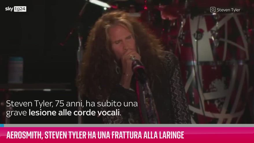 VIDEO Aerosmith, Steven Tyler ha una frattura alla laringe
