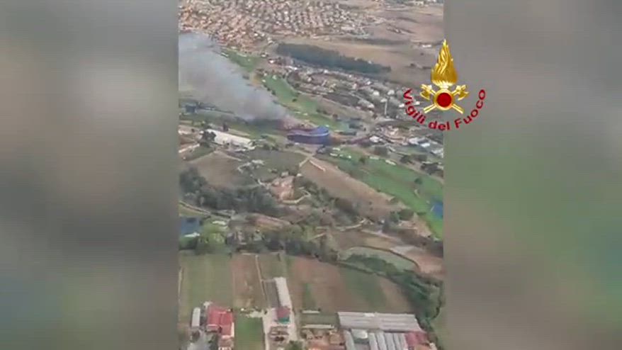 Roma, incendio nel golf club di Guidonia
