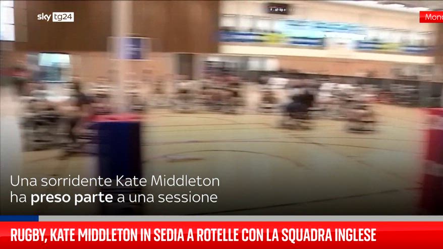 ERROR! Kate Middleton in sedia a rotelle gioca a rugby con la squadra inglese