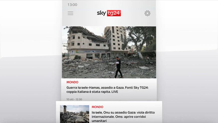 I titoli di Sky TG24 del 10 ottobre, edizione delle 13:00