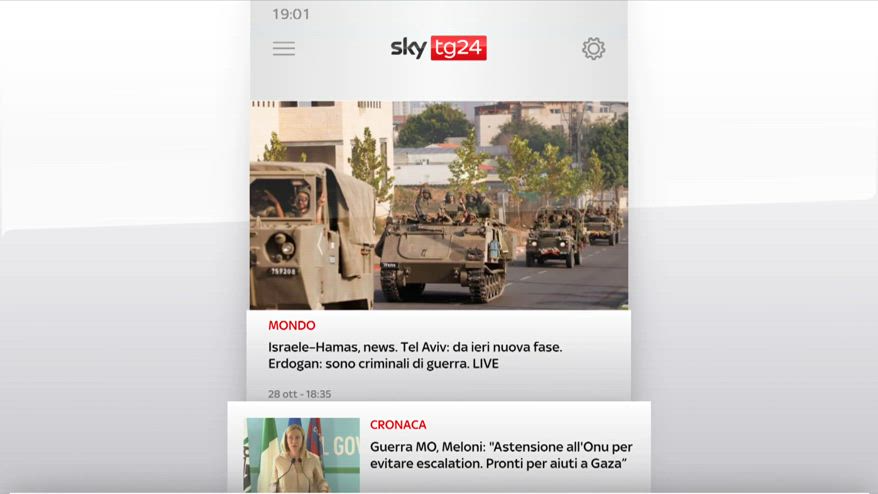 I titoli di Sky TG24 del 28 ottobre, edizione delle 19