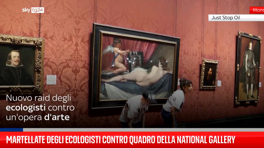Martellate degli ecologisti contro quadro National Gallery