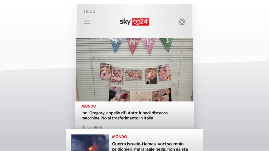 I titoli di Sky TG24 del 10 novembre, edizione delle 19:00