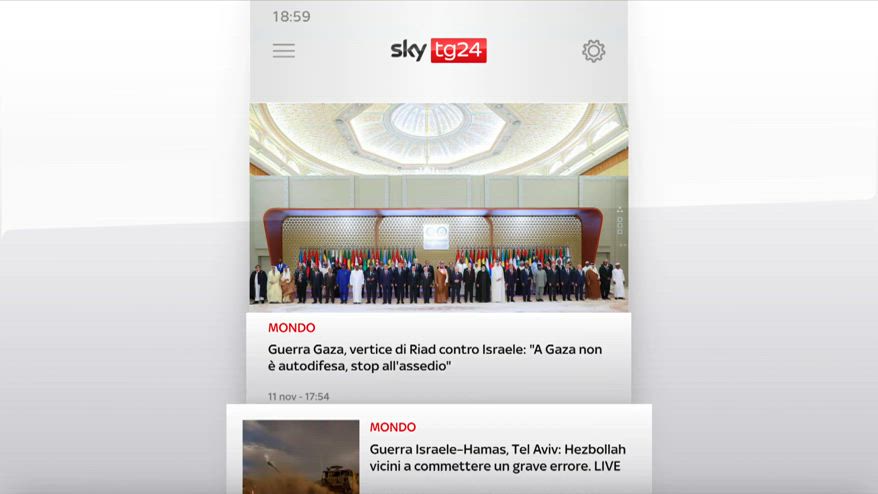 I titoli di Sky TG24 dell'11 novembre: edizione delle 19
