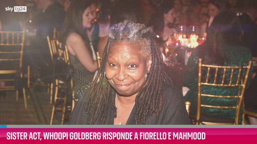 VIDEO Whoopi Goldberg risponde a Fiorello e Mahmood