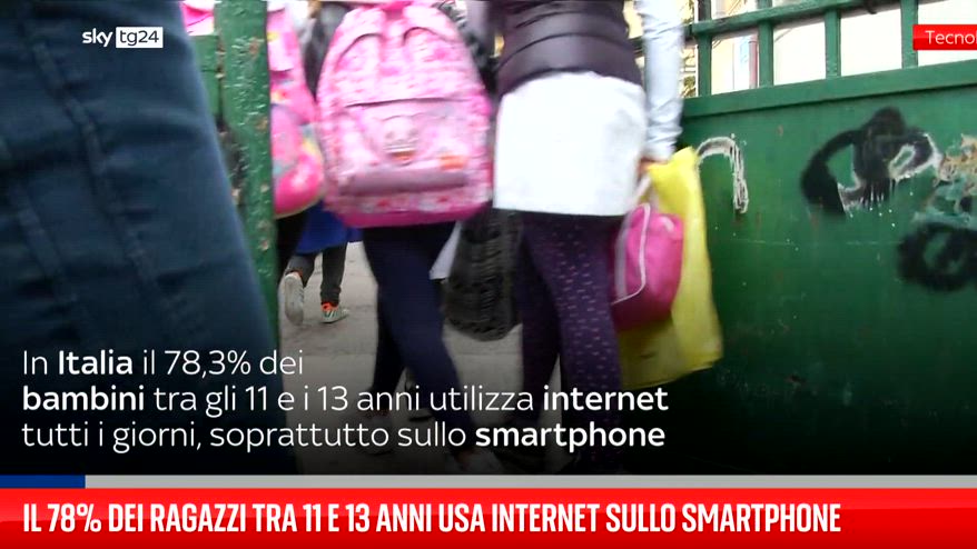 Il 78% dei ragazzi tra 11 e 13 anni usa internet sullo smartphone