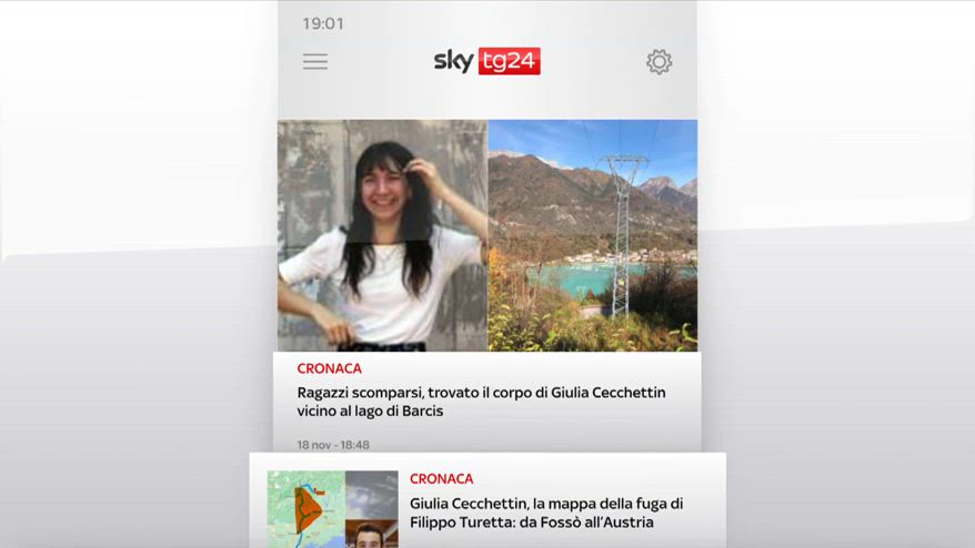 I titoli di Sky TG24 del 18 novembre 2023, edizione ore 19