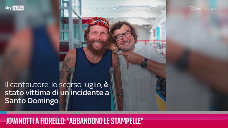 VIDEO Jovanotti a Fiorello: "Abbandono le stampelle"