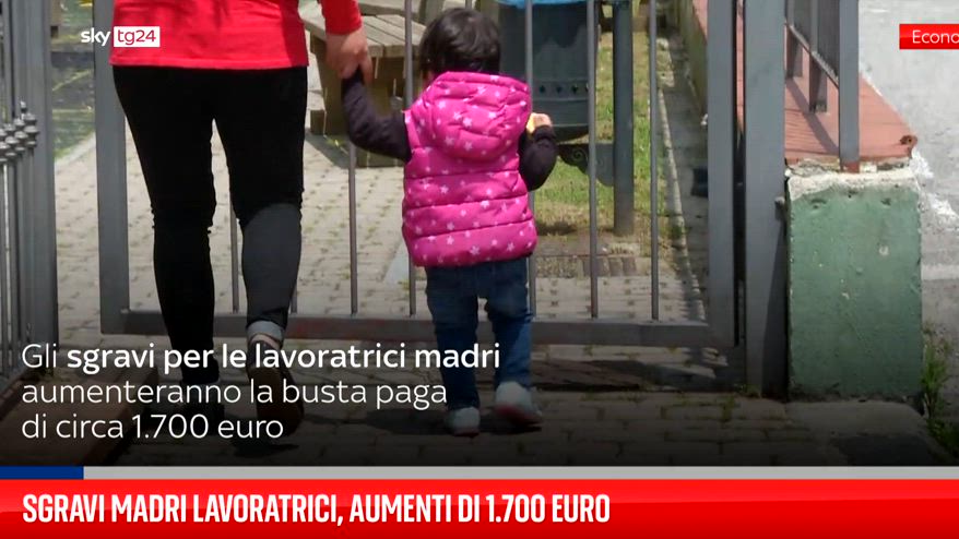 Sgravi madri lavoratrici, aumenti di 1.700 euro