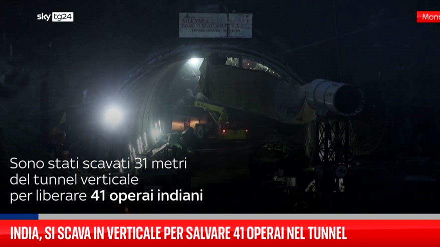 India, si scava in verticale per salvare 41 operai nel tunnel