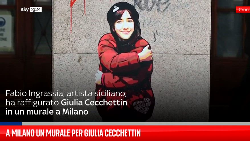 A Milano un murale per Giulia Cecchettin