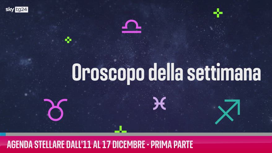 VIDEO Agenda stellare dall'11  al 17 dicembre - Prima parte