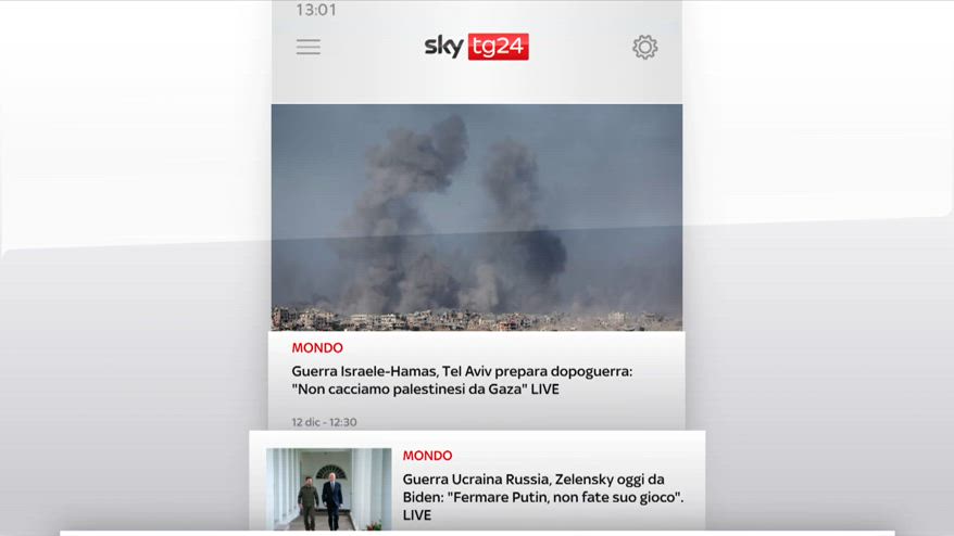 I titoli di Sky TG24 del 12 dicembre, edizione delle 13