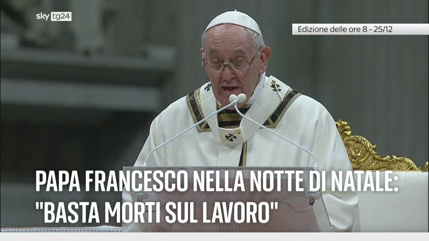 I titoli di Sky TG24 delle ore 8 del 25/12