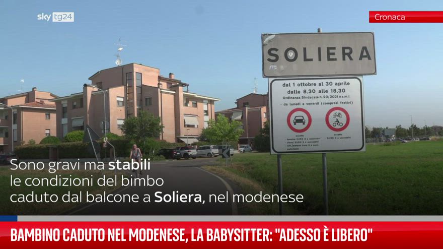 Bambino caduto nel Modenese, babysitter: