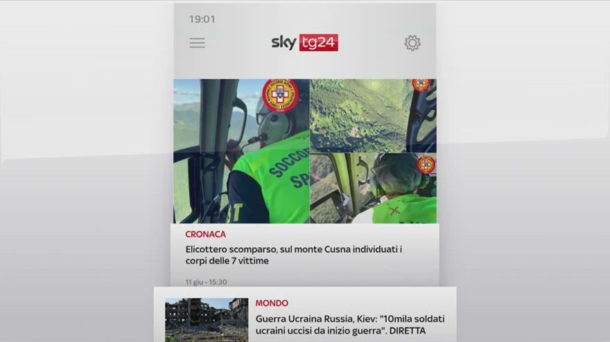 I titoli di Sky TG24 delle 19 dell'11 giugno