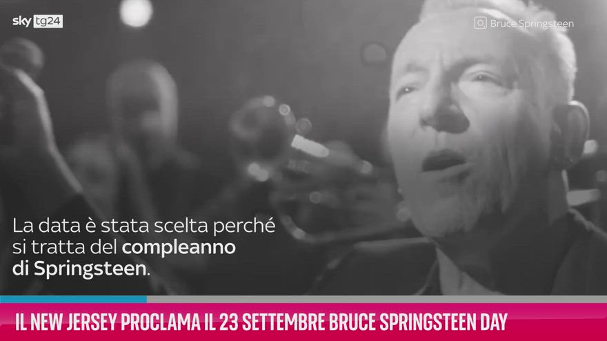 VIDEO New Jersey proclama 23 settembre Bruce Springsteen Day