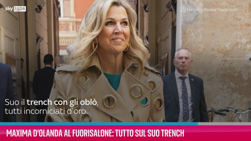 VIDEO Maxima d'Olanda al Fuorisalone: tutto sul suo trench