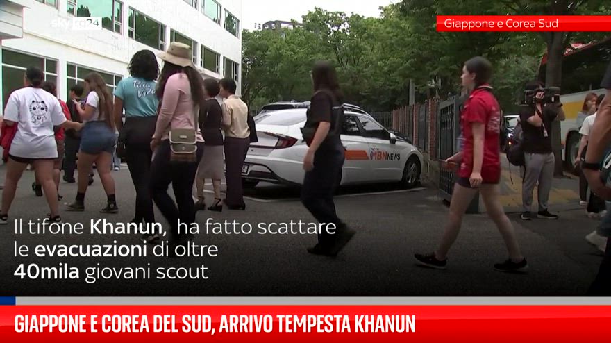 Giappone e Corea del Sud, arrivo tempesta Khanun