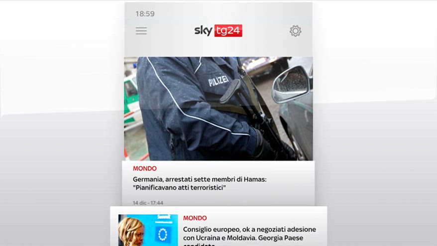 I titoli di Sky TG24 del 14 dicembre: edizione delle 19