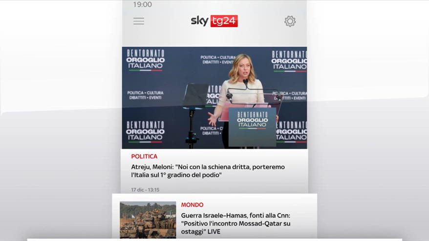 I titoli di Sky TG24 del 17 dicembre: edizione delle 19