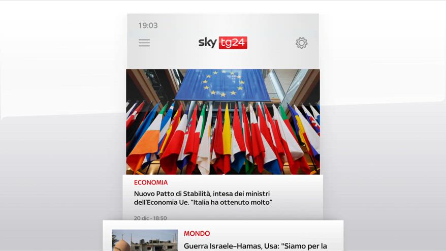 I titoli di Sky TG24 del 20 dicembre: edizione delle 19