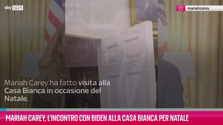 VIDEO Mariah Carey, l'incontro con Biden alla Casa Bianca