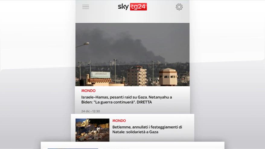 I titoli di Sky TG24 del 24 dicembre: edizione delle 13