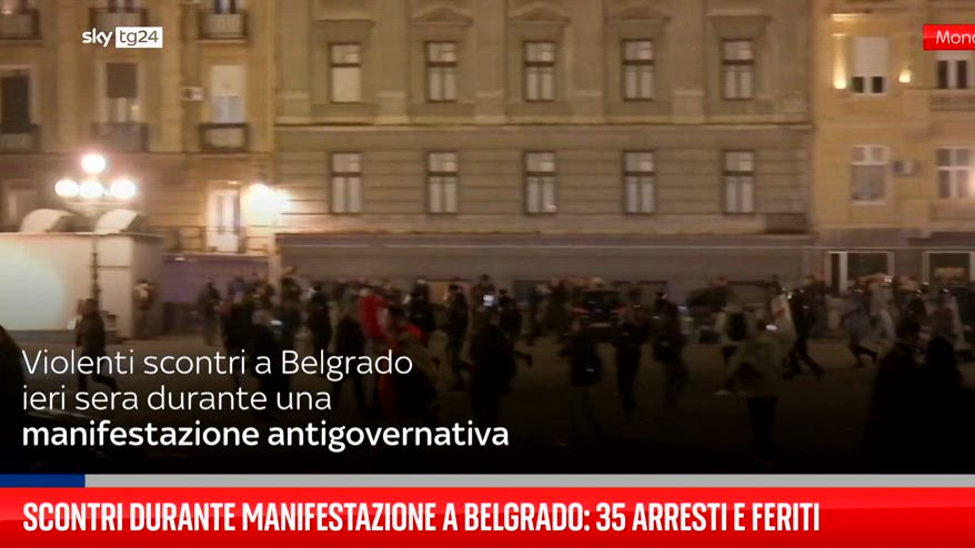 Serbia, scontri durante manifestazione a Belgrado: 35 arresti e feriti