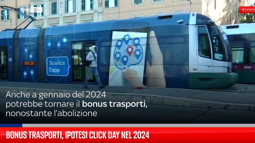 Bonus trasporti 2024, ipotesi click day a gennaio | Video Sky
