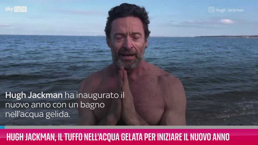 VIDEO Hugh Jackman, il video del tuffo nell'acqua gelata
