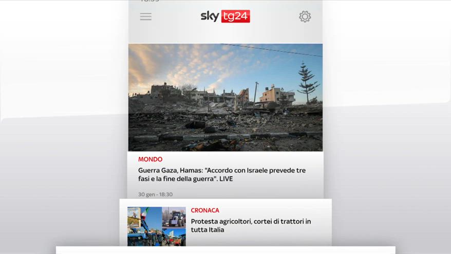 I titoli di Sky TG24 del 30 gennaio, edizione delle 19