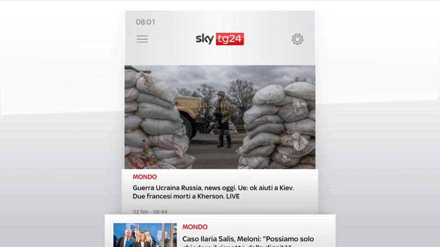 I titoli di Sky TG24 del 2 febbraio 2024 - edizione h8