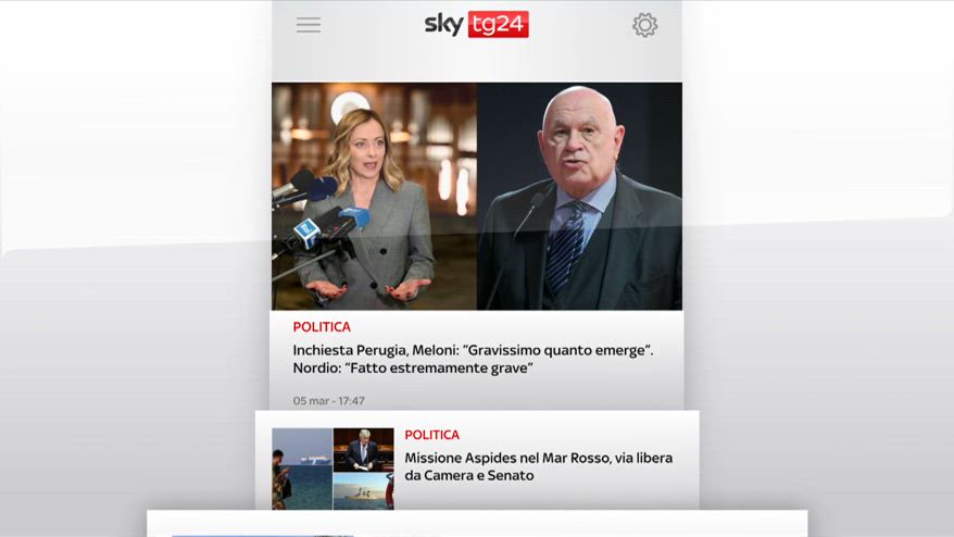 I titoli di Sky TG24 del 5 marzo: edizione delle 19