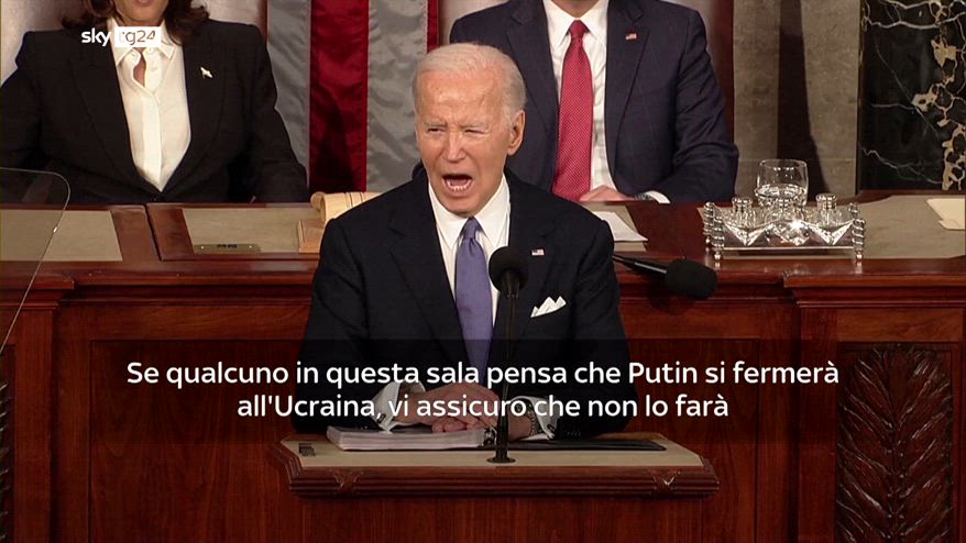 Discorso State of the Union, Biden a Putin su guerra in Ucraina: non ci tireremo indietro