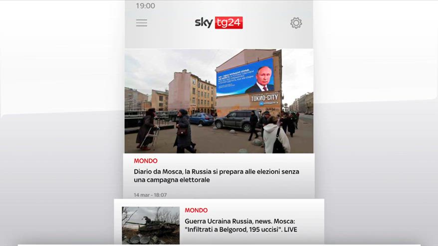 I titoli di Sky TG24 del 14 marzo 2024, edizione ore 19