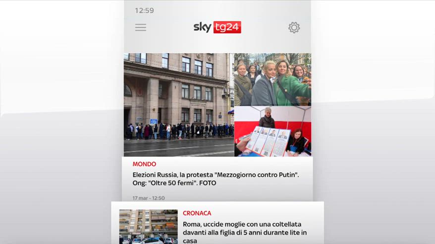 I titoli di Sky TG24 del 17 marzo: edizione delle 13