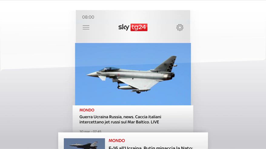 I titoli di Sky TG24 del 30 marzo, edizione delle 8