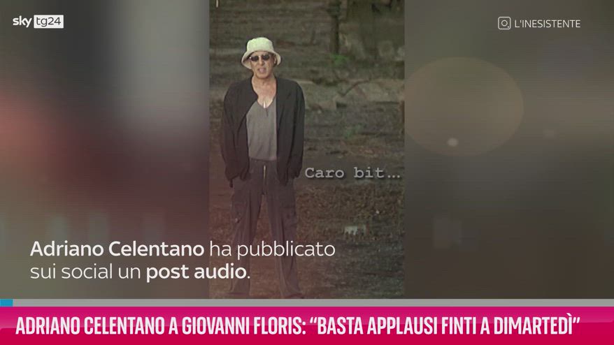 VIDEO Celentano a Floris: "Basta applausi finti a Dimartedì"
