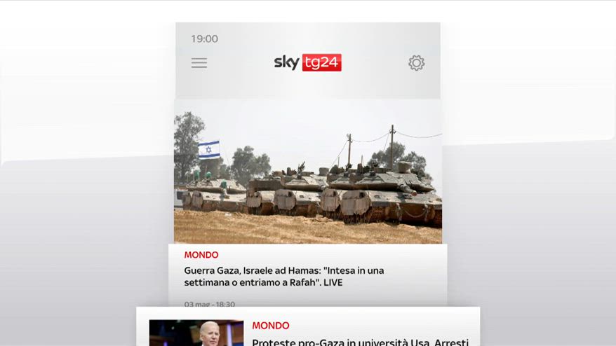I titoli di Sky Tg24 del 3 maggio 2024 - edizione h19