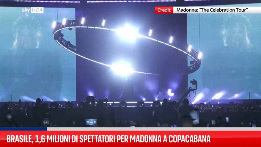 Brasile, 1,6 milioni di spettatori per Madonna a Copacabana