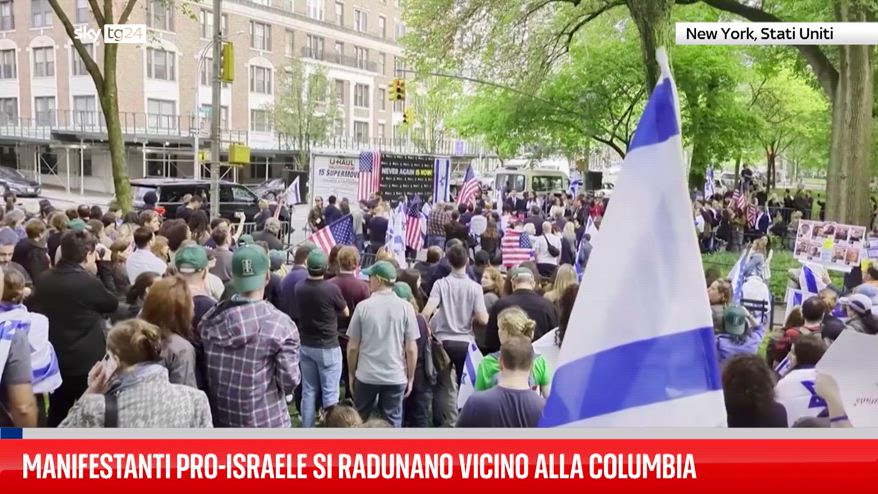 Protesta pro-Israele alla Columbia