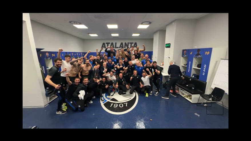 Atalanta in finale di Europa League: festa nello spogliatoio