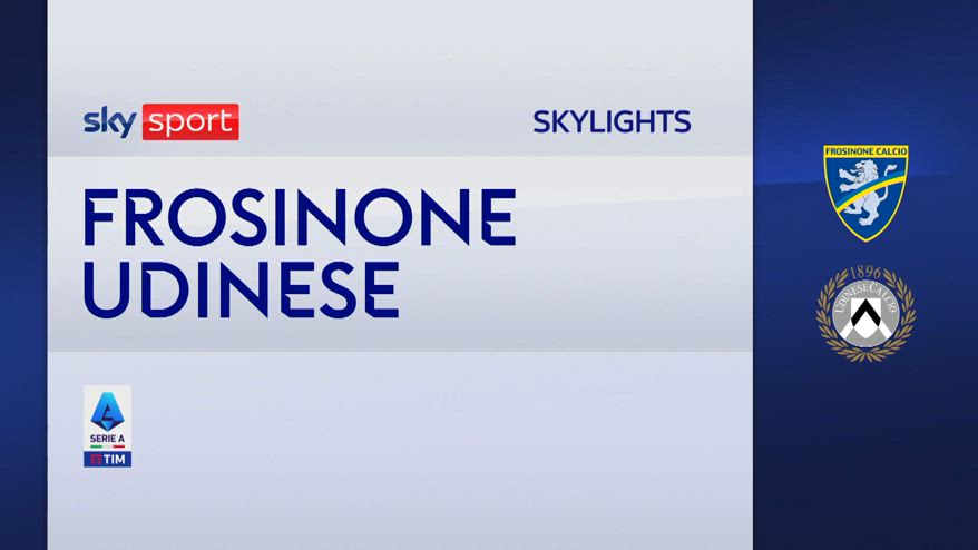 Frosinone-Udinese 0-1: gol e highlights