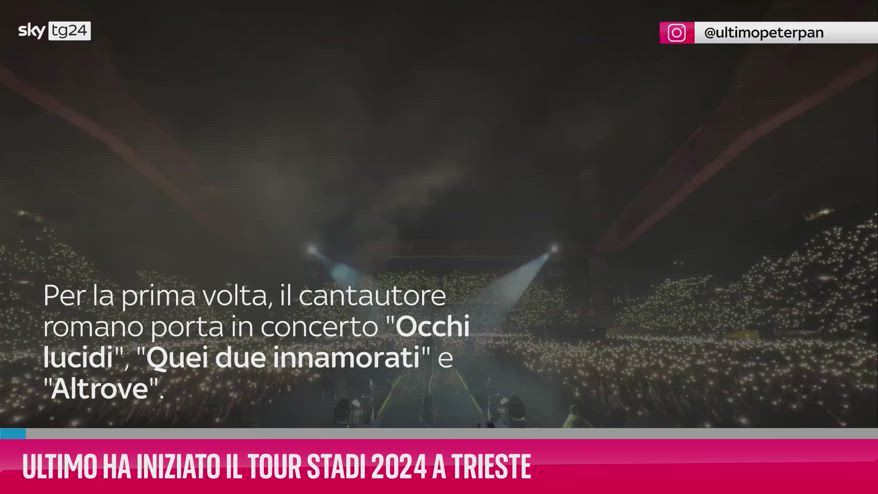 VIDEO Ultimo ha iniziato il tour stadi 2024 a Trieste